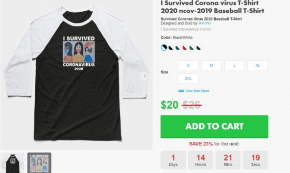 Trang phục có in hình virus corona bị lên án