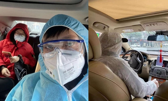 Các tài xế tình nguyện đưa đón chuyên gia y tế chăm sóc bệnh nhân nhiễm virus corona đi làm hằng ngày