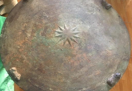 Phát hiện trống đồng cổ trên sông Cổ Chiên