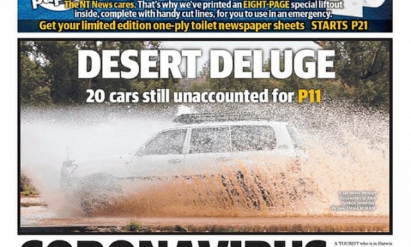 Báo Australia in thêm 4 tờ để độc giả dùng làm giấy vệ sinh khi cần thiết