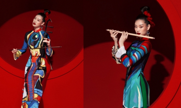 Hoa hậu Khánh Vân lựa chọn áo dài dân tộc tại Miss Universe 2020