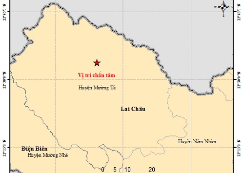 Trận động đất lớn nhất từ đầu 2020 ở Việt Nam vừa xảy ra tại Lai Châu