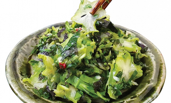 Món khế, món ăn kèm không thể thiếu trong bữa thịt vịt.