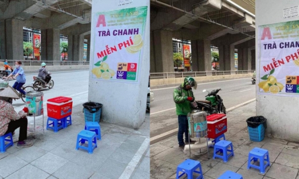 [Việc tử tế] Quầy trà chanh miễn phí giữa trời nắng nóng cho người lao động nghèo