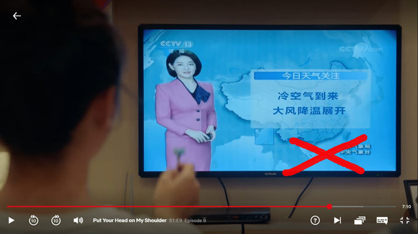 Netflix cắt bỏ cảnh có bản đồ 'đường lưỡi bò' trong 'Gửi thời thanh xuân ấm áp của chúng ta'