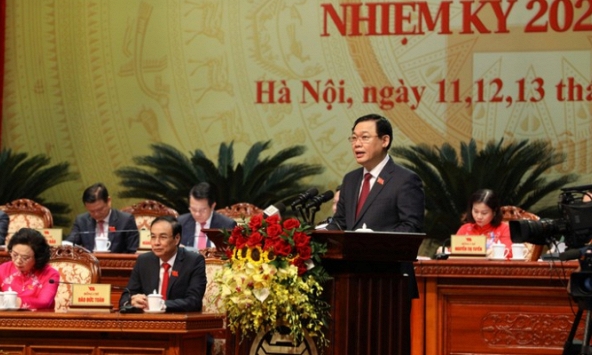 Ông Vương Đình Huệ tái đắc cử Bí thư Thành ủy Hà Nội khóa XVII