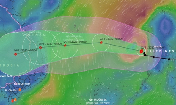 Bão Goni đã vượt qua đất liền Philippines và đi vào Biển Đông