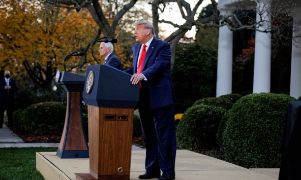 Tổng thống Trump đã có phát biểu chính thức đầu tiên sau bầu cử, dường như thừa nhận chiến thắng của ông Joe