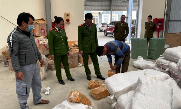 Xử phạt hơn 400 triệu đồng chủ lô hàng gần 7 tấn thực phẩm không rõ nguồn gốc