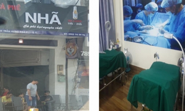 TPHCM: Phát hiện một cơ sở phẫu thuật thẩm mỹ hoạt động chui bên trên quán cà phê