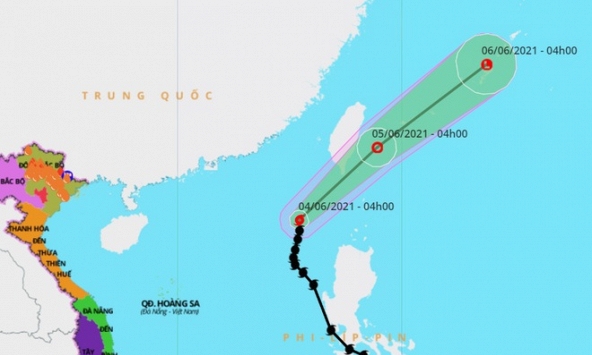 Bão số 1 duy trì sức gió mạnh cấp 8, giật cấp 10 trên Biển Đông