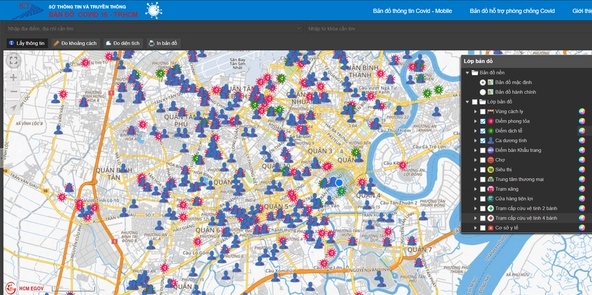 Bản đồ COVID-19 tại TP.HCM chính thức đưa vào hoạt động