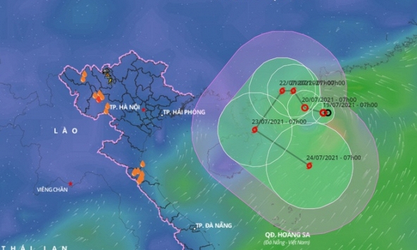Áp thấp nhiệt đới trên Biển Đông, mưa lớn diện rộng ở Bắc Bộ
