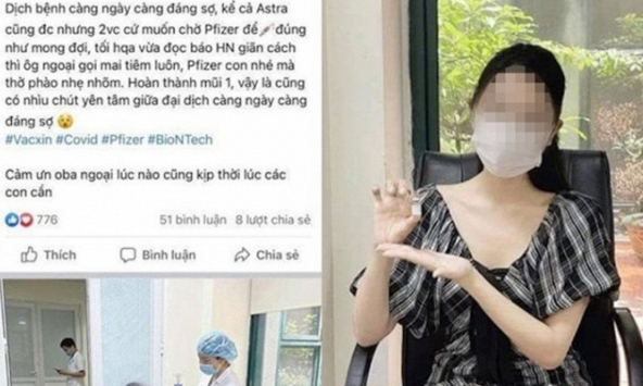 Thanh tra Bộ Y tế xác minh 'hoa khôi báo chí được tiêm vắc xin' đưa tin sai sự thật