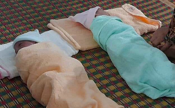 Hai em bé chào đời giữa mùa dịch được cha đặt tên là Cô Na và Cô Vy 