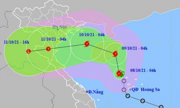 Áp thấp nhiệt đới mạnh lên thành bão, sức gió mạnh nhất giật cấp 10