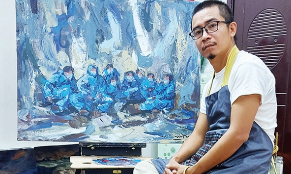 Họa sĩ Nguyễn Tấn Vĩ: Nỗi đau trên tranh