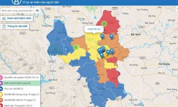  Sở Y tế Hà Nội công bố cấp độ dịch tại 579 xã, phường 