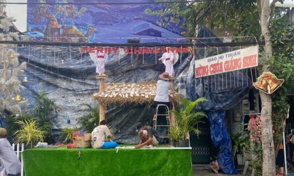 Xóm đạo lớn nhất Sài Gòn đìu hiu mùa Giáng sinh vì dịch bệnh