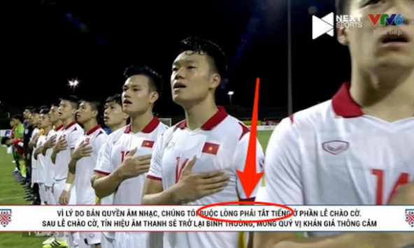 Thanh tra doanh nghiệp ngắt tiếng Quốc ca trong trận Việt Nam - Lào