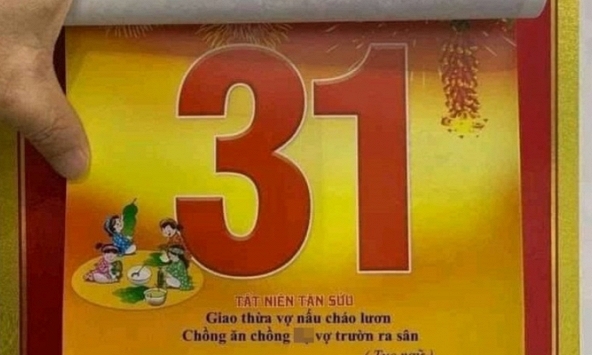 Tờ lịch Tết gây xôn xao cộng đồng mạng vì nội dung phản cảm