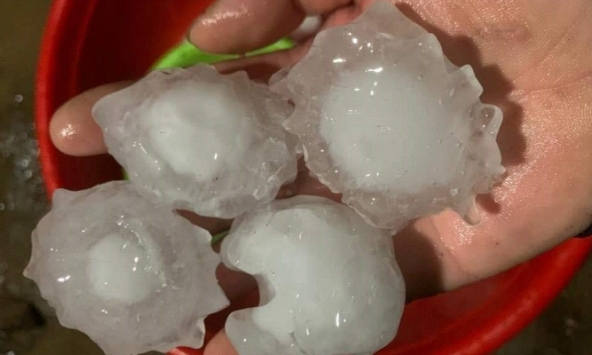 Sơn La: Mưa đá lớn khiến nhiều nhà dân bị thủng mái, hoa màu bị hư hỏng