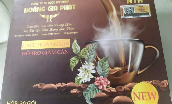 Bộ Y tế cảnh báo cà phê giảm cân Hoàng Gia chứa chất cấm