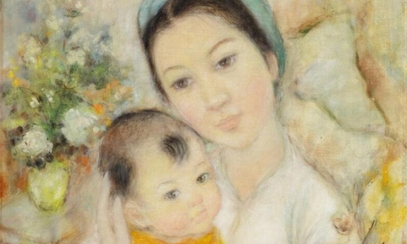 Bức tranh 'Mẹ và con' của họa sĩ Lê Thị Lựu được bán giá hơn 500.000 USD  