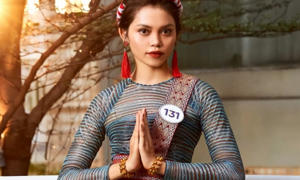 Đàng Vương Huyền Trân- cô gái Chăm dẫn đầu bình chọn tại Hoa hậu Hoàn vũ Việt Nam 2022 