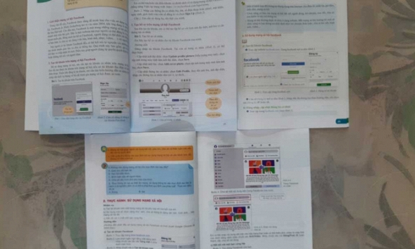 Sách giáo khoa lớp 7 môn Tin học hướng dẫn học sinh tạo tài khoản, sử dụng Facebook