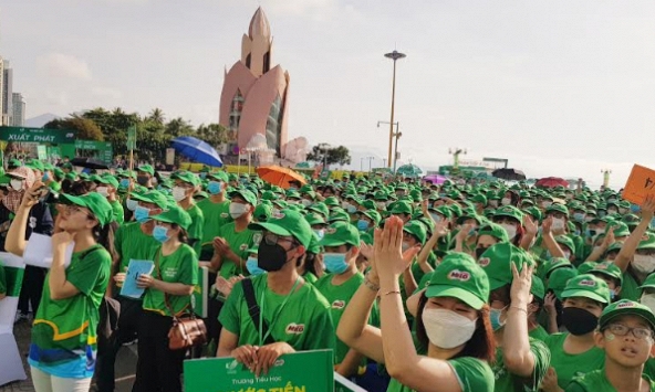 Trên 10.000 học sinh và phụ huynh Nha Trang tham gia 'Ngày hội đi bộ Milo 2022' quảng bá hình ảnh du lịch Khánh Hòa