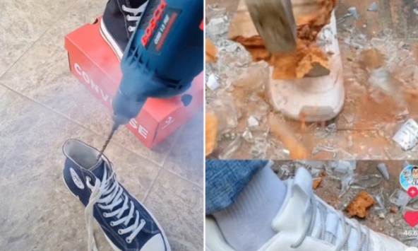 Trào lưu review sản phẩm thời trang bằng cách thô bạo trên TikTok