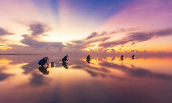 Khám phá “bãi biển vô cực” Thái Bình