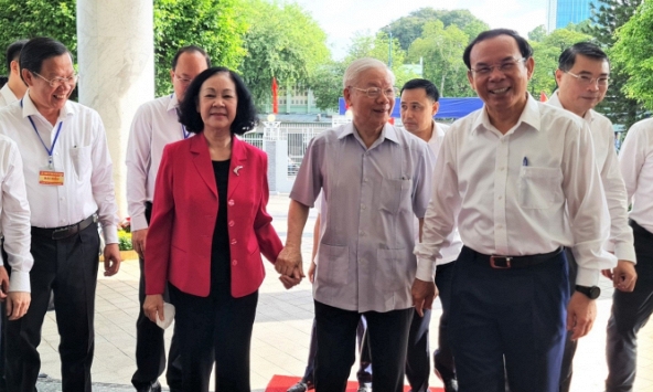 Tổng Bí thư Nguyễn Phú Trọng thăm và làm việc tại TP.HCM