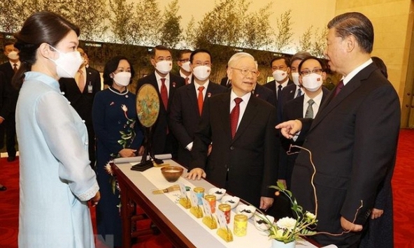 Đại hồng bào trong tiệc trà của Tổng bí thư Nguyễn Phú Trọng và Chủ tịch Tập Cận Bình có gì đặc biệt?