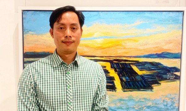 “Bến mây” của họa sĩ Nguyễn Minh Chính: những nâng niu, hòa cảm dành cho thiên nhiên