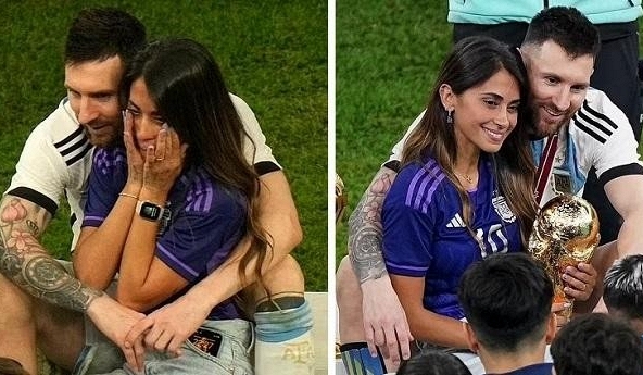 Lionel Messi và những lần ăn mừng chiến thắng cùng bà xã