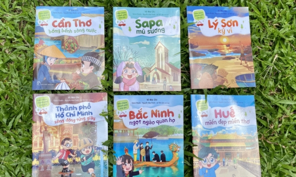 Trẻ đi du lịch bằng… sách