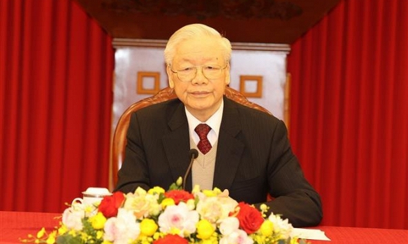 Tổng Bí thư Nguyễn Phú Trọng điện đàm cấp cao với Tổng thống Hoa Kỳ Joe Biden