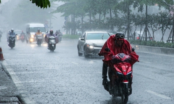 Miền Bắc chuyển mưa lớn kéo dài từ chiều tối nay