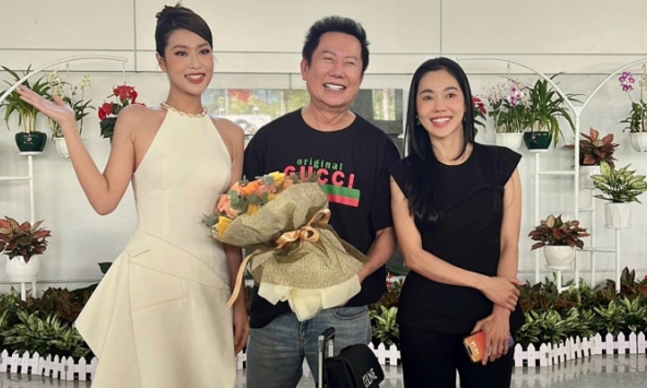 Hoa hậu Thiên Ân đón ông Nawat đến Việt Nam, thái độ khi chạm mặt gây bất ngờ