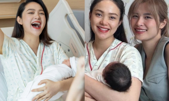 Minh Hằng bị nói 'làm màu' vì bức hình trang điểm xinh đẹp bên con đầu lòng, netizen phản ứng thế nào?