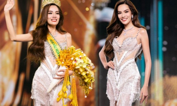 Váy đăng quang của Lê Hoàng Phương: Đính hơn 1000 viên đá, pha lê, giá khoảng 80 triệu, tên gọi gây bất ngờ