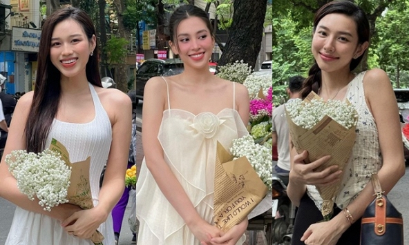 Thùy Tiên, Tiểu Vy và các nàng Hậu 'bắt trend' chụp ảnh mùa thu Hà Nội, nhan sắc đời thường trông ra sao?