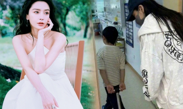 Angelababy đưa con trai tới trường trong ngày khai giảng, gây sốt với chi tiết liên quan tới Huỳnh Hiểu Minh