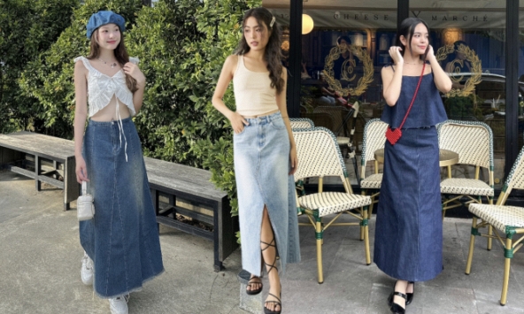 10 mẫu chân váy denim dáng dài giá từ 235k: Đến từ local brand siêu chất lượng, mẫu vừa xinh lại trendy