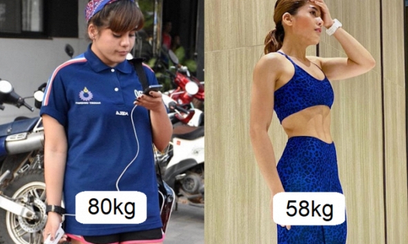 Loại 27kg mỡ thừa sau 6 tháng, người đẹp Thái Lan chỉ cách giảm cân
