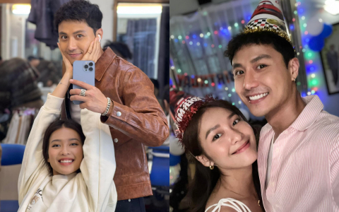 Thanh Sơn xả kho loạt khoảnh khắc hậu trường ngọt ngào bên Khả Ngân giữa tin đồn 'phim giả tình thật'