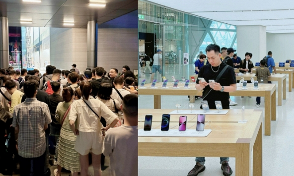 Người Việt xếp hàng từ đêm, đội mưa để mua sớm iPhone 15 tại Thái Lan, Singapore