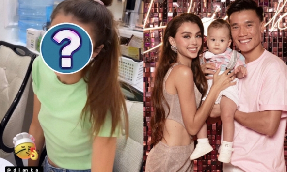 Vợ mẫu Tây Bùi Tiến Dũng trổ tài vào bếp, lộ nhan sắc khi ở nhà 